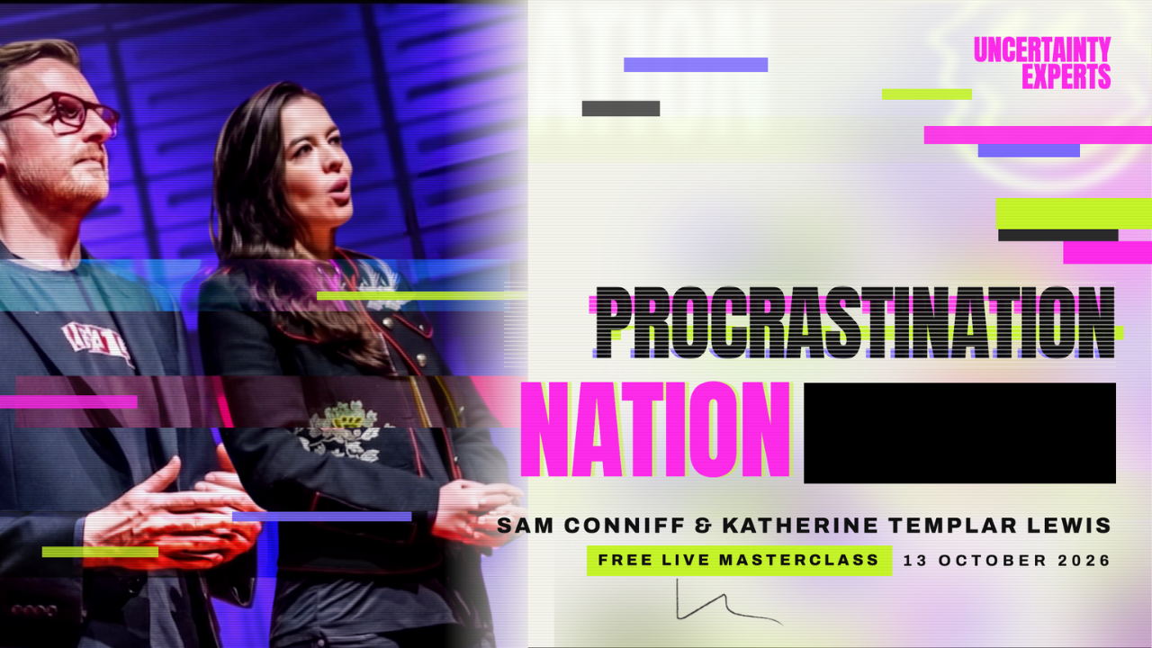Procrastination Nation - a free live masterclass with Sam Conniff and Katherine Templar Lewis, 13 October 2026